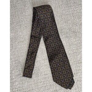 Vintage Jos. A. Bank Signature Gold Mens Tie Vintage Hand Made In USA